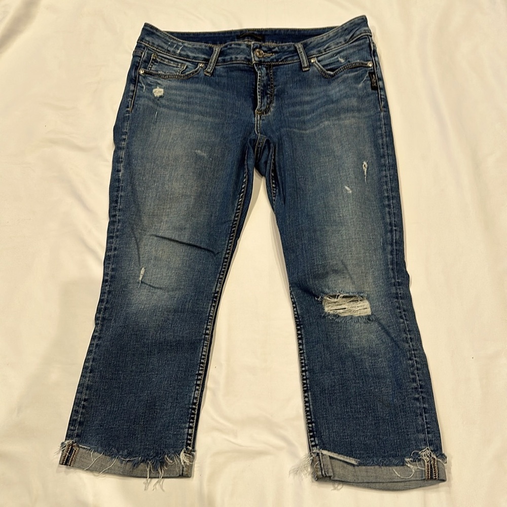 Silver Capri jeans